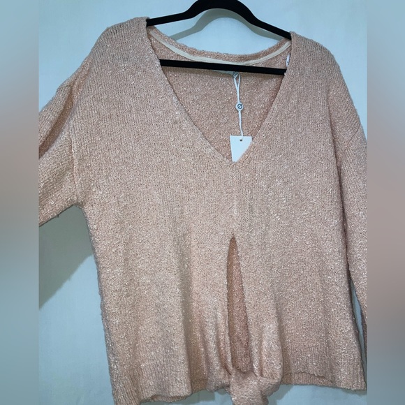 NWT Mon Renn Quartz Pink Cove Knit Jumper Oversized Wrap Sweater Size M - Picture 6 of 16